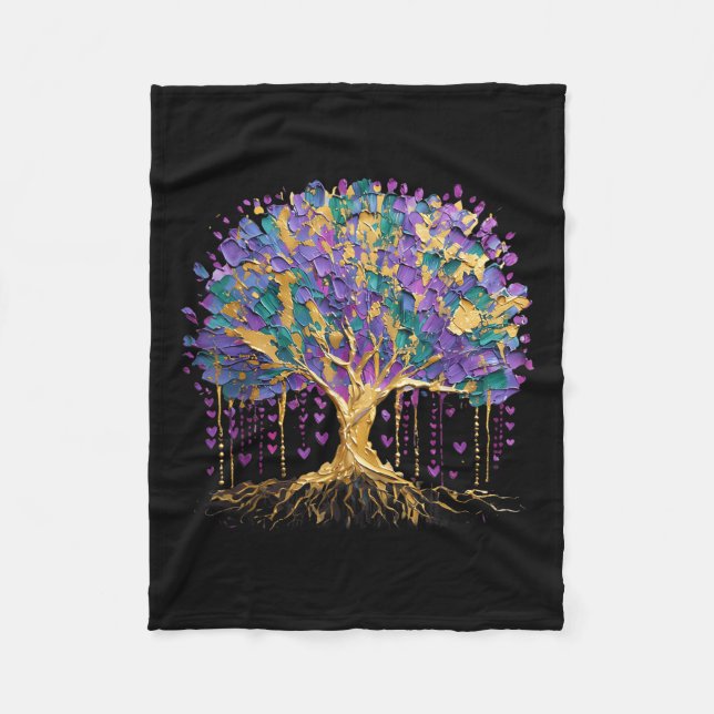 Mardi Gras Bead Tree Fantastische Bergwelten im Va Fleecedecke (Vorderseite)