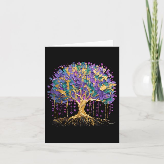 Mardi Gras Bead Tree Fantastische Bergwelten im Va Karte (Vorderseite)