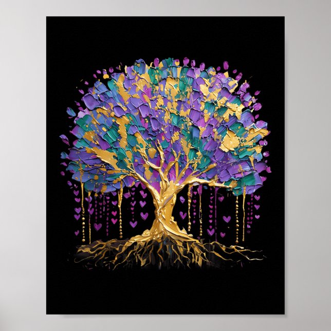 Mardi Gras Bead Tree Fantastische Bergwelten im Va Poster (Vorne)