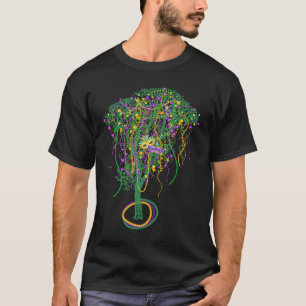 Mardi Gras Bead Tree NOLA Karneval Masquerade Teil T-Shirt
