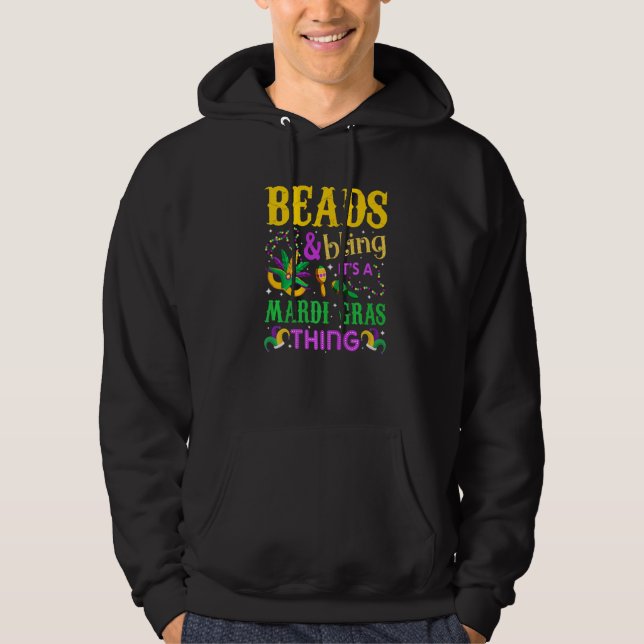 Mardi Gras Beads And Bling It's A Mardi Gras Thing Hoodie (Vorderseite)
