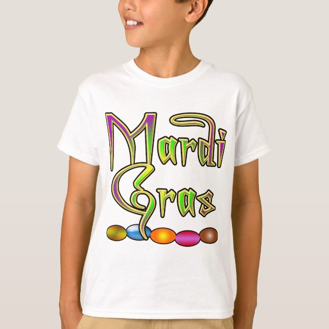 Mardi Gras Beads Apparel T-Shirt (Vorderseite)