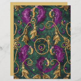 Mardi Gras Beads Festival Scrapbook Paper