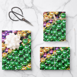 Mardi Gras Beads Geschenkpapier Set