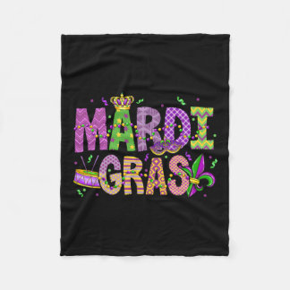 Mardi Gras Beads Gesicht Maske Federn Männer Fraue Fleecedecke