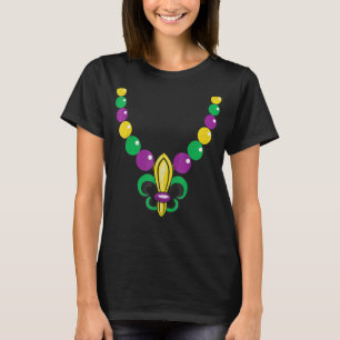 Mardi Gras Beads Lilie Karneval Men Women T-Shirt