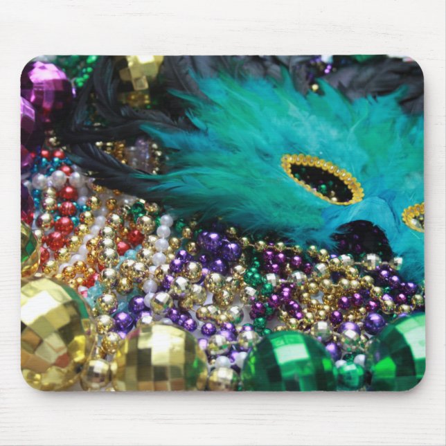 Mardi Gras Beads & Mask Mousepad (Vorne)