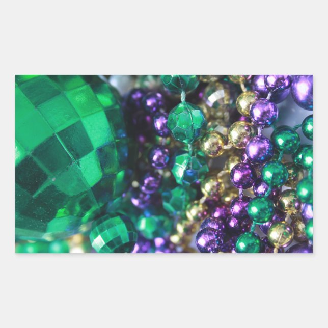 Mardi Gras Beads Maßgeschneiderte Decal Stickers (Vorderseite)