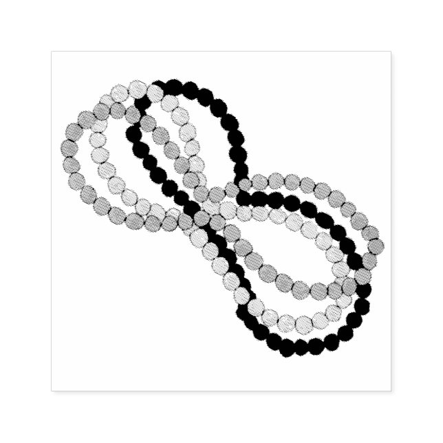 Mardi Gras Beads Necklace Strand New Orleans NOLA Gummistempel (Prägung)