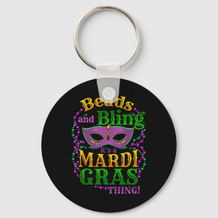 Mardi Gras Beads und Bling ist ein Mardi Gras Ding Schlüsselanhänger