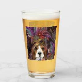 MARDI GRAS BEAGLE GLAS