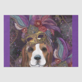 MARDI GRAS BEAGLE SEIDENPAPIER