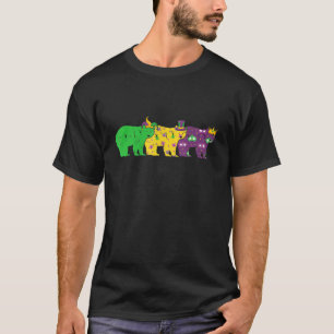 Mardi Gras Bear Beads Festival Tiere Jester Hat T-Shirt