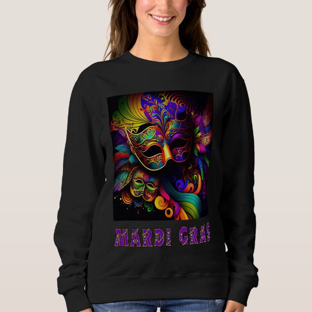 Mardi Gras Beautiful Colorful Sweatshirt (Vorderseite)