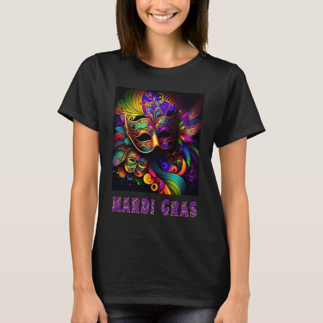 Mardi Gras Beautiful Colorful T-Shirt (Vorderseite)