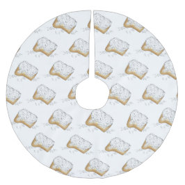 Mardi Gras Beignet Pastry New Orleans Louisiana Polyester Weihnachtsbaumdecke