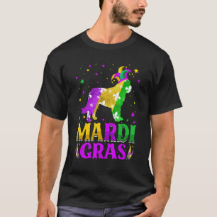 Mardi Gras Bernard Dog Lover Carnival Jester T-Shirt