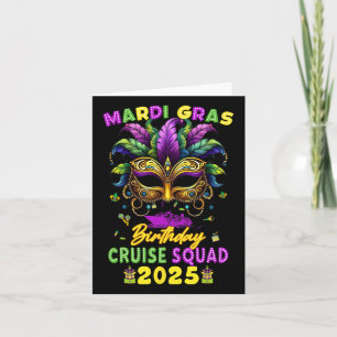 Mardi Gras Birthday Cruise Squad 2025 Family Match Karte
