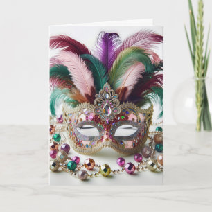 Mardi Gras Birthday Karte
