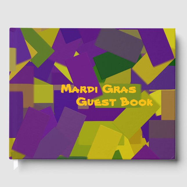 Mardi Gras Blocks Gästebuch (Vorderseite)