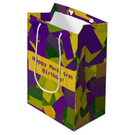 Mardi Gras Blocks Mittlere Geschenktasche Geschenktüte