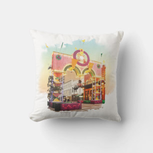 Mardi Gras Bogen Galveston, wasserfarben inspirier Kissen