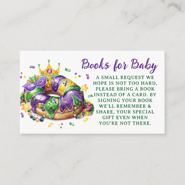 Mardi Gras Books for Baby Request Begleitkarte (Vorderseite)