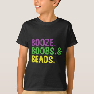 Mardi Gras Booze Beads Funny Fat Dienstag Karneval T-Shirt