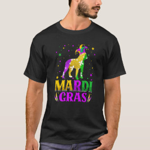 Mardi Gras Boston Terrier Dog Lover Carnival Jeste T-Shirt