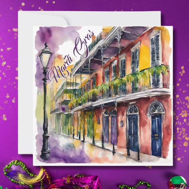 Mardi Gras Bourbon Street Einladung (Von Creator hochgeladen)