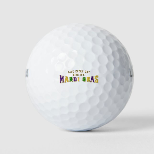 MARDI GRAS Bourbon Street French Quarter New Orlea Golfball (Vorderseite)