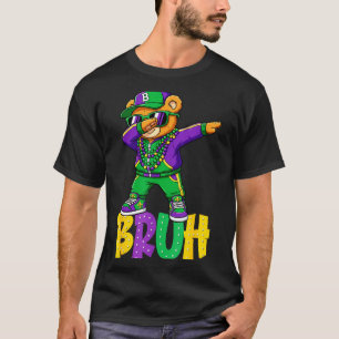 Mardi Gras Bruh Teddybär Hip-Hop Jungen Männer New T-Shirt