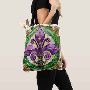 Mardi Gras Buntglas Fleur de lis
