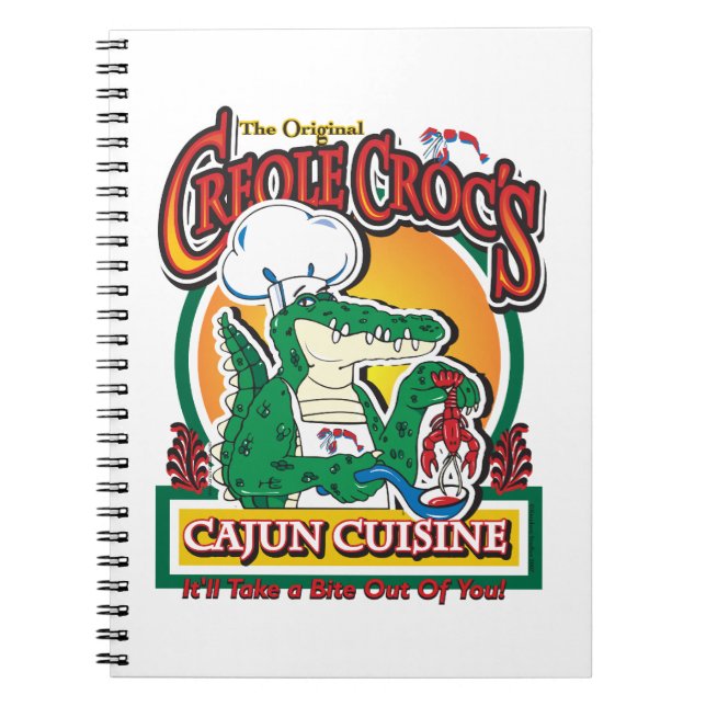 Mardi Gras Cajun Crocodile Notizblock (Vorderseite)