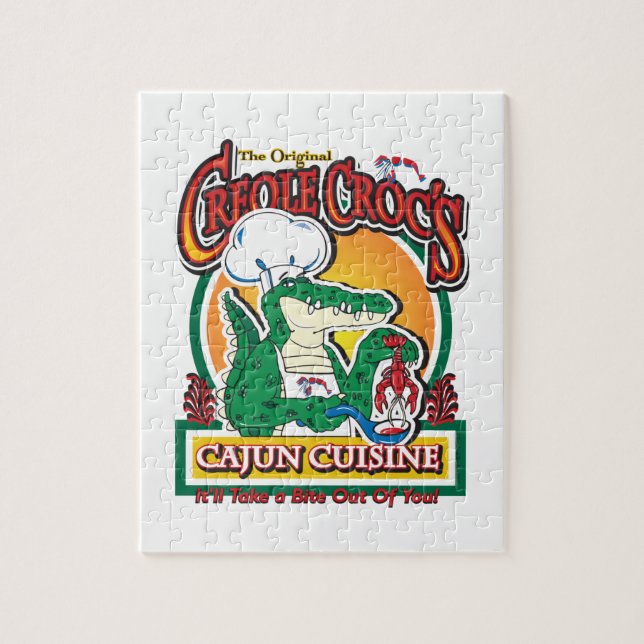 Mardi Gras Cajun Crocodile Puzzle (Vertikal)