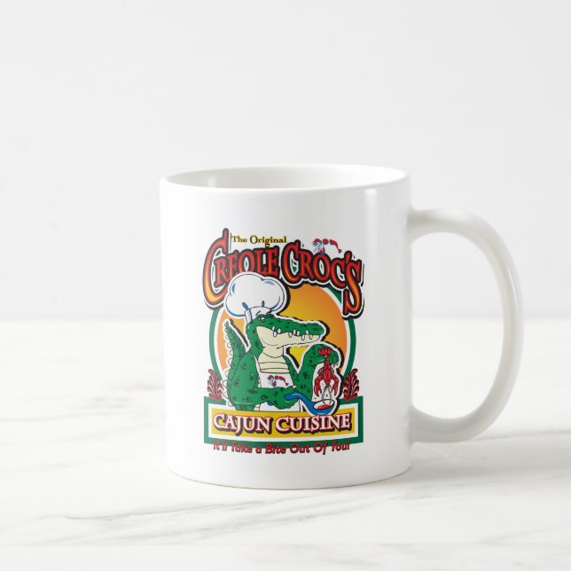 Mardi Gras Cajun Crocodile Tasse (Rechts)