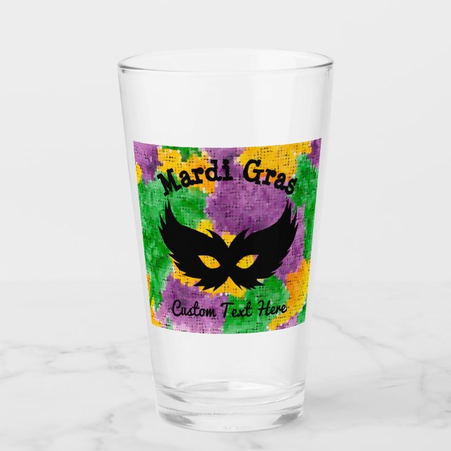Mardi Gras Camouflage Mask Glas (Vorderseite)