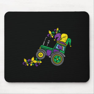 Mardi Gras Carnival Celebration Kids Jester Tracto Mousepad