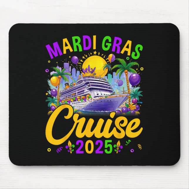 Mardi Gras Carnival Cruise 2025 Family Cruising Ma Mousepad (Vorne)