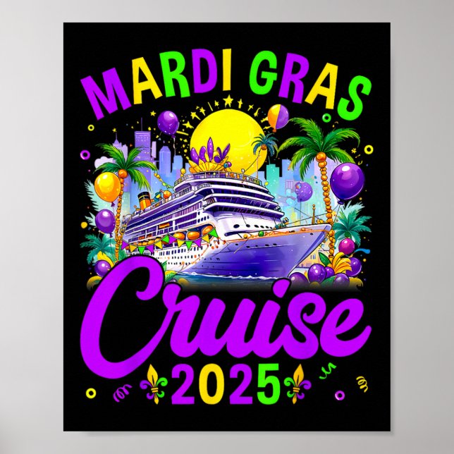Mardi Gras Carnival Cruise 2025 Family Cruising Poster (Vorne)