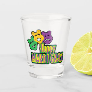 Mardi Gras Carnival feiern Schnapsglas