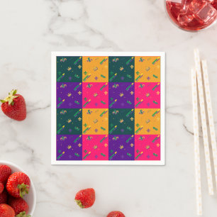 Mardi Gras Carnival Harlequin Lilie Diamond Serviette