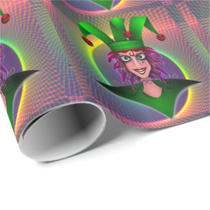Mardi Gras Carnival Jester Geschenkpapier