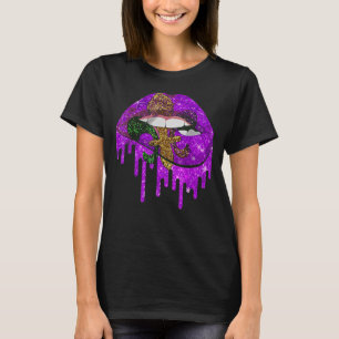 Mardi Gras Carnival Kostüm Lila & Gold Fleur De T-Shirt