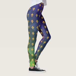 Mardi Gras Carnival Lilie Diamond Harlequin Leggings