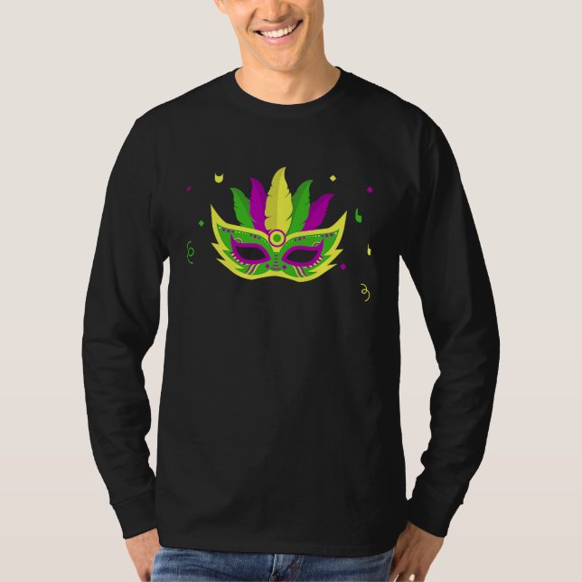 Mardi Gras Carnival Mask Party T T-Shirt (Vorderseite)
