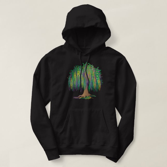 Mardi Gras Carnival Mexican Graphic Bead Tree Bour Hoodie (Design vorne)