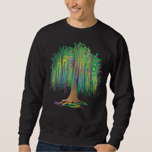 Mardi Gras Carnival Mexican Graphic Bead Tree Bour Sweatshirt