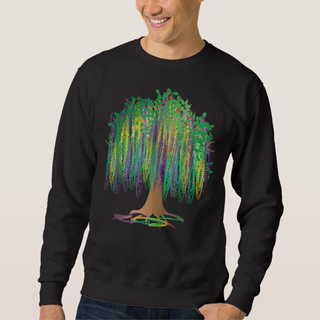 Mardi Gras Carnival Mexican Graphic Bead Tree Bour Sweatshirt (Vorderseite)