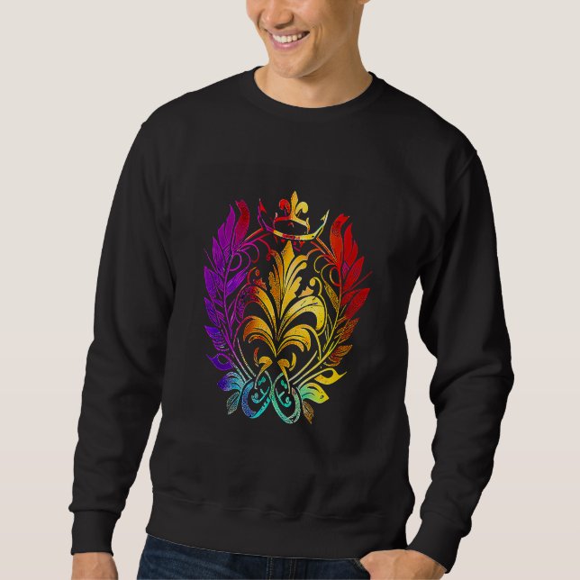 Mardi Gras Carnival parade with beads party and ma Sweatshirt (Vorderseite)